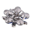 2Pcs Metal Flower Rhinestone Buttons With Shank DIY Decor Sewing Crafts 25mm