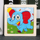 Wooden Animal Puzzle Baby Toldder Preschool Kids Early Education Toys