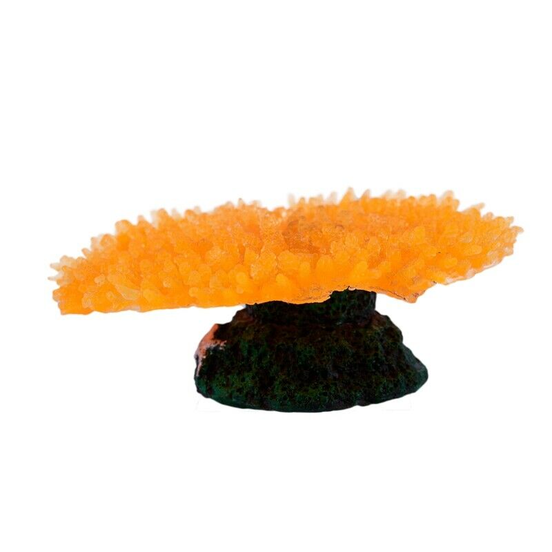 Aquarium Tank Orange Silicone Artificial Sea Anemone Coral Ornament 2 inch B6J2