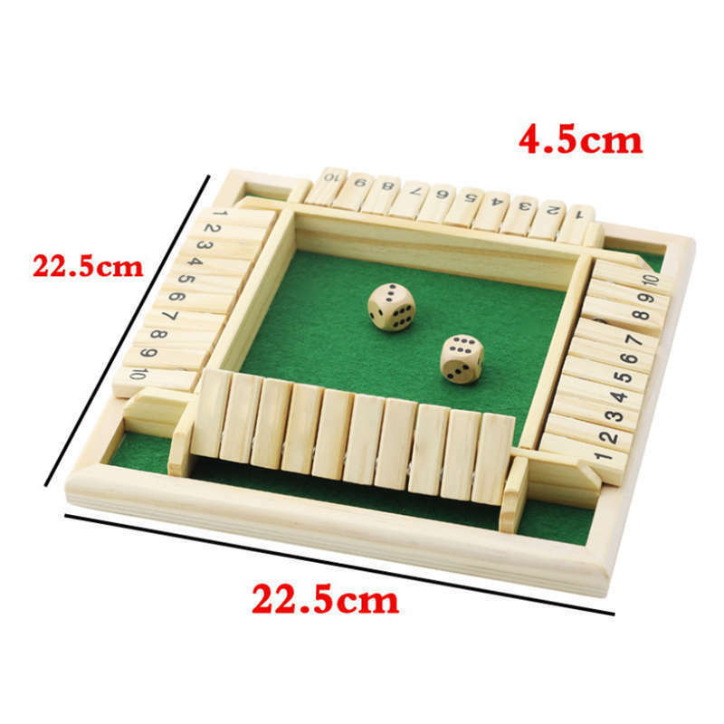 4 Players Digital Puzzle Board Game Shut The Box Game Set Number Drinking G X6Q8