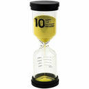 1 Yellow Glass + Sand 10 minute tick time Hourglass With packaging 13*4.3cm O2G2