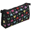 Cute Colorful Love Heart Polyester Comestic Makeup Storage Travel Bath Orga