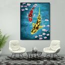 Painting By Numbers Kit DIY Fish Digital Canvas Wall Art Picture Home Decor