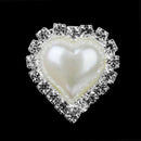 10pcs Embellishments to Stick Back Buttons Heart Shape Beige M6J2