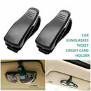 Black Car Auto Sun Visor Glasses Sunglasses Card Ticket Holder Clip Universal !!