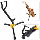 Alto/Tenor Sax Stand, Foldable(12inch) Adjustable, Triple-cornered Base Des T7Q1