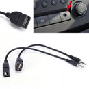 3.5mm Male AUX Audio Plug Jack To USB 2.0 Female Converter Cable Cord NTJCAU Cy