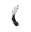 Feather Unisex  Removable Waterproof Temporary Tattoo Body Art Stickers OZ