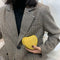 Love Heart Crossbody Handbag Women Kids Leather Small Shoulder Bag (Yellow)