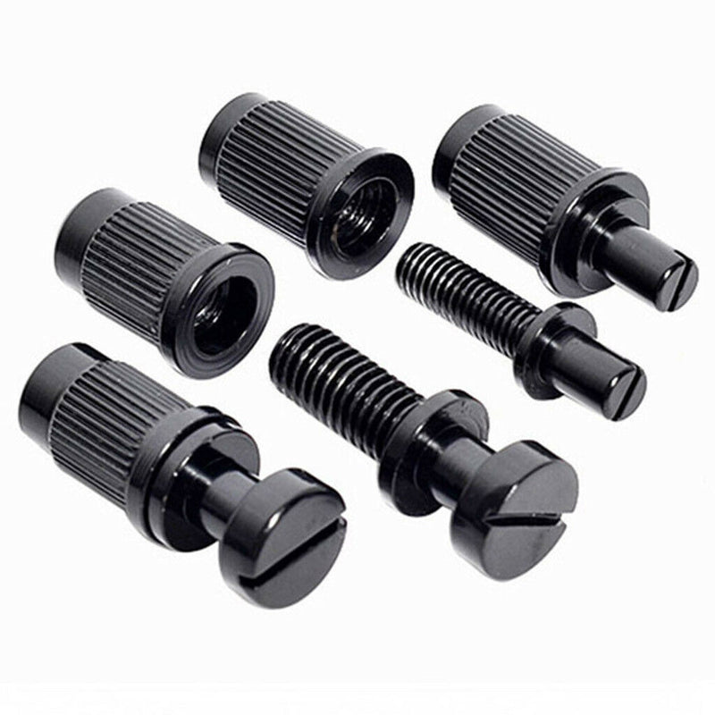 Electric Guitar Saddle Bridge Set Studs For 6-String LP Black