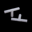 2 pcs 10 mm Plastic DC T-connectors Barbed Pipe Joint Air Hose Joiner