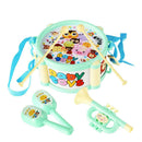 6pcs/set Baby Drum+Drumsticks+Trumpet Kids Jazz Drum Musical Instruments