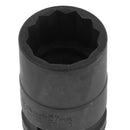 3/4-inch Square Drive 27mm Hex 12 Point Impact Socket Black