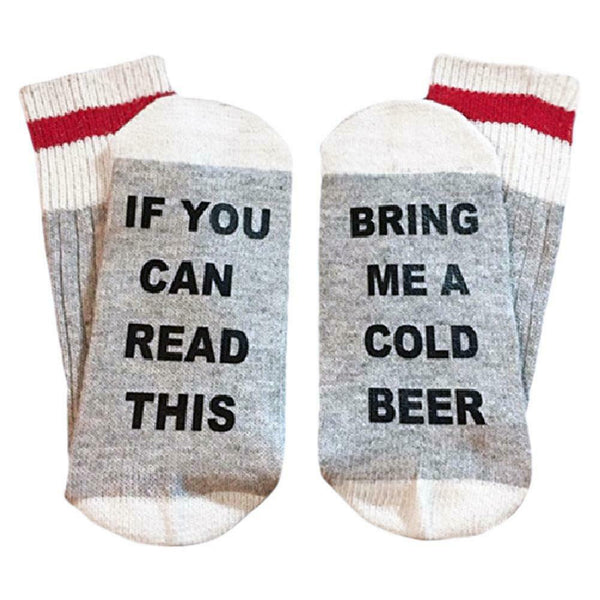 Letter Print Stripe Warm Socks Women Men Elastic Calf Length Socks One Size #gib