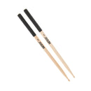 2x Maple Non-slip Drum Stick Hand Percussion Parts for Drummer Black Black