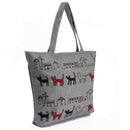 Women Canvas Lady Shoulder Bag Handbag Tote Shopping Bags Zip Multi Pattern