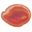Irregular Agate Quartz Slice Crystal Coaster for Jewelry Making Craft Red