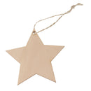 10pcs MDF Wood Star Shapes Tags Wooden Embellishments Crafts DIY Wind Chimes