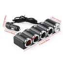 Car Dual USB One For Four Belt Switch Car Cigarette Lighter Charger Double NTC