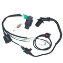 Black New Wiring Loom Ignition Coil CDI Unit Kill Switch 50-160cc Dirt Bike ATV