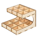 DIY Wooden Paint Rack Ink Storage Organizer 2-layer 15-grid