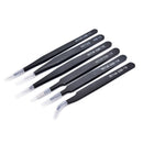 6Pcs ESD Safe Precision Tweezer Stainless Steel Anti Static Maintenance Tool MO