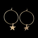 Star Charms Circles Small Loops Huggie Hoops Earrings For Women Jewelry Kids