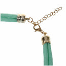 Bright Neon Knot Fabric Statement Collar Necklace - Green