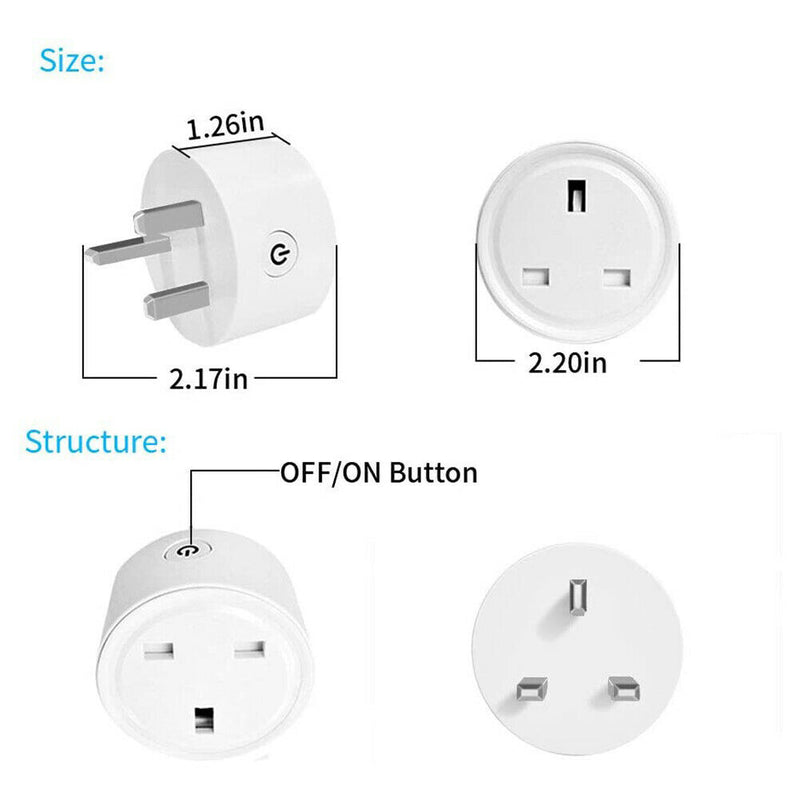 UK Plug Smartphone Remote Control WiFi Plugs Socket