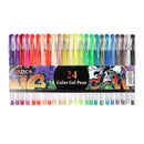 24 Gel Pens with Refills + Carrying Case - 24 Individual Colors (No Duplicates)