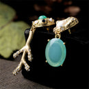 Women Animal Earings New Cute Snail Branches Asymmetrical Stud Earrings E3J9