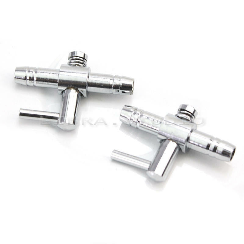 2X Aquarium Fish Thread Air Flow Distributor Lever Control Valve Splitter Pump