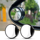 Car Wide Angle Round Convex Mirrors HD Frameless Rearview Blind Spot Mirror 2PCS