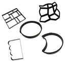 2 Piece Garden DIY Plastic Molded Paving Mold Pathmate Maker Mould 45x40x4cm