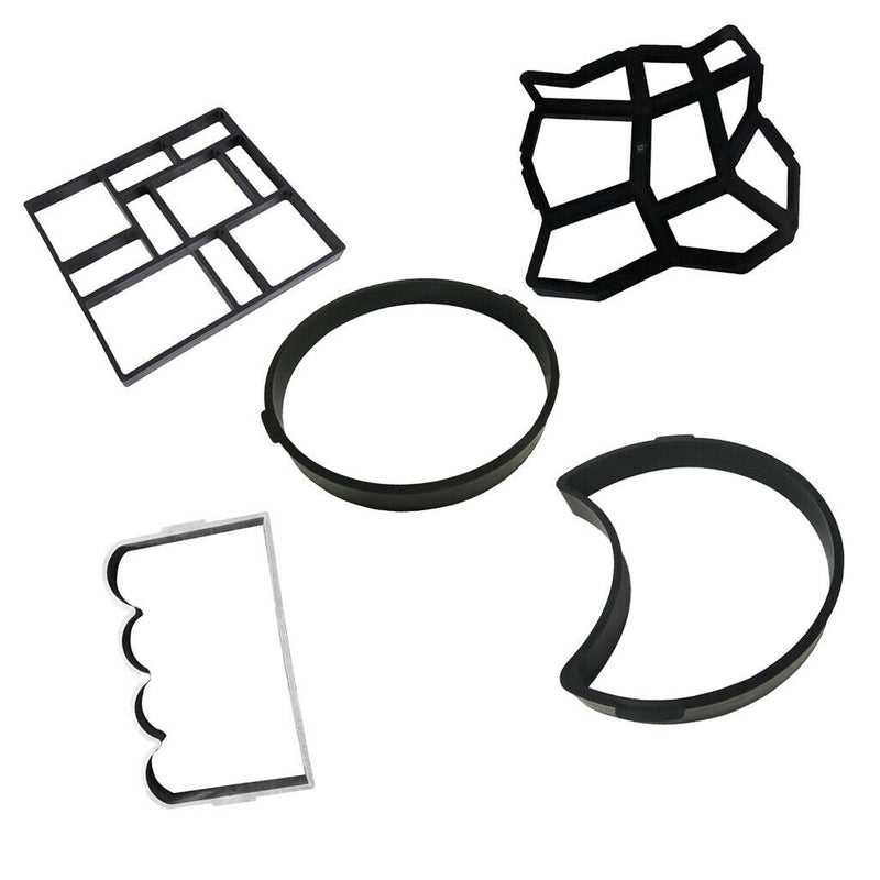 2 Piece Garden DIY Plastic Molded Paving Mold Pathmate Maker Mould 45x40x4cm