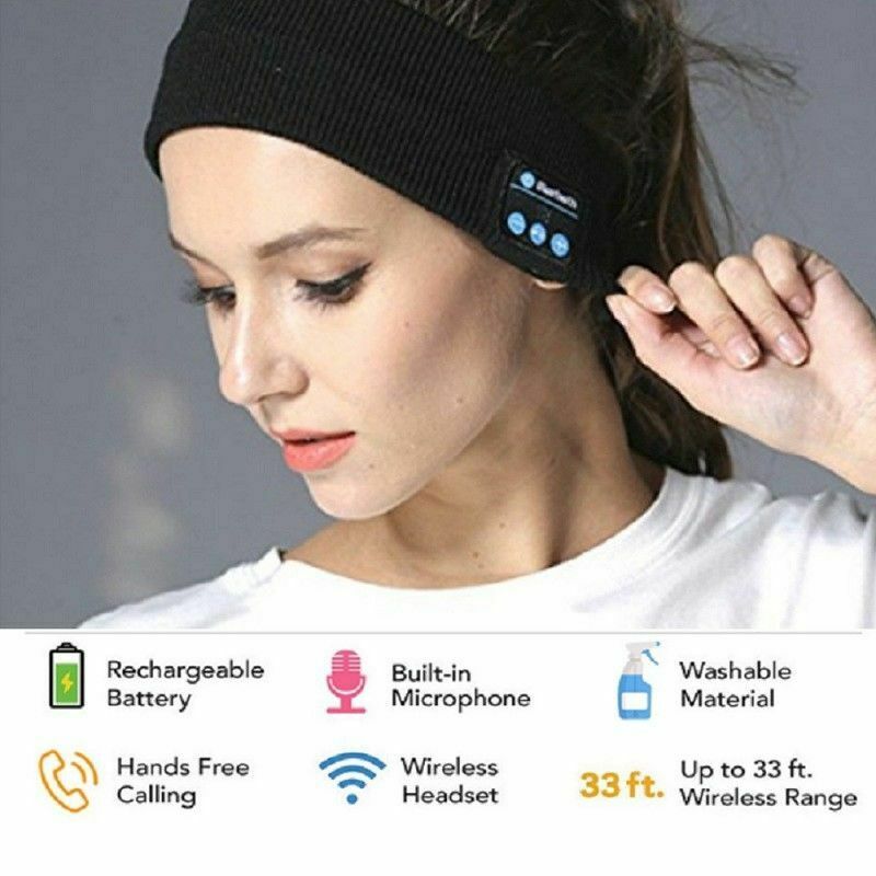 Wireless Bluetooth Stereo Headphone Headset Sports Sleep Headband Mic Big P A7X8
