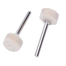 100pcs Wool Felt Polishing Buffing Round Wheel Tool + 2 Shank For  Rotary