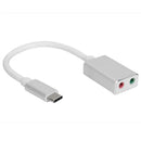 CableDeconn A0403 USB-C to 3.5mm AUX Stereo Mic 5.1 Channel Sound Card Cord