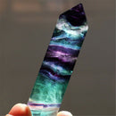 1Pc 75-80mm Natural Fluorite Crystal Quartz Hexagonal Stone Point Healing Wan Gw