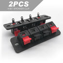 2x 4 Position Push In Jack Spring Audio Speaker Load Terminals Panel Connector
