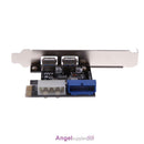 External 2Port USB3.0 + Internal 19pin Header PCIe Card 4pin IDE Power Conn