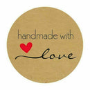 500 Hand made with Love Thank you Stickers Seals Scrapbook DIY Craft 1" Lab A8M1