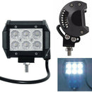 4x 4" 18W 6LED Light Work Bar Spot Lamp Driving For Offroad SUV Car Boat Truck
