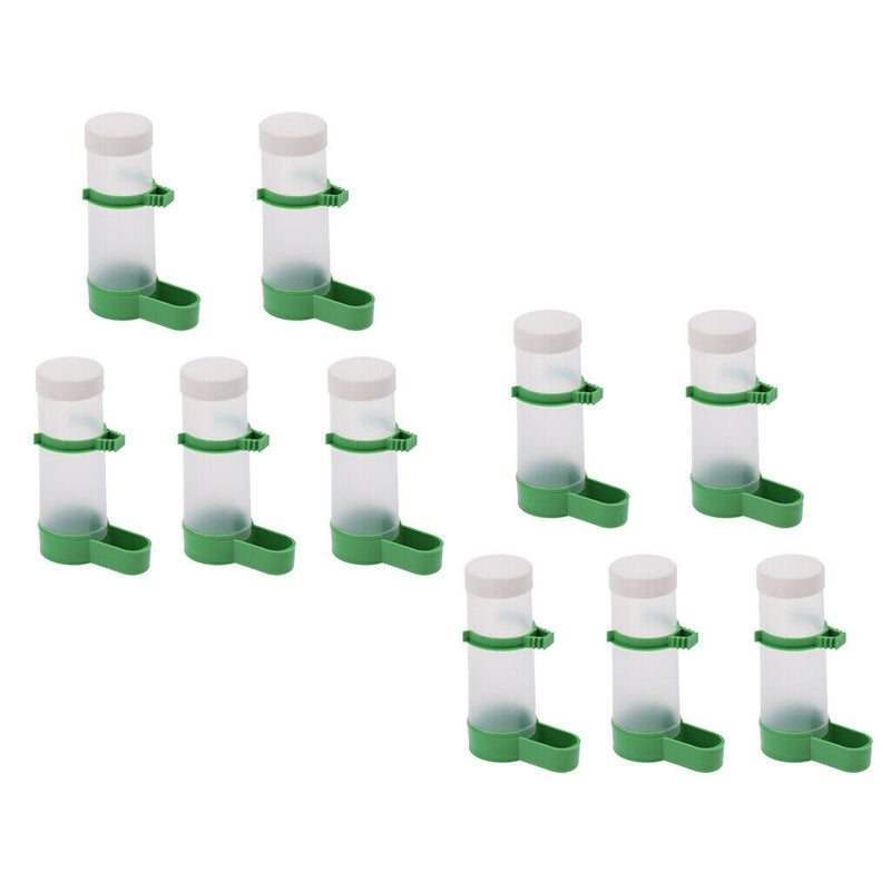 10x Bird Plastic Drinker Feeder Waterer Clip for Parrots Budgie Cockatiel