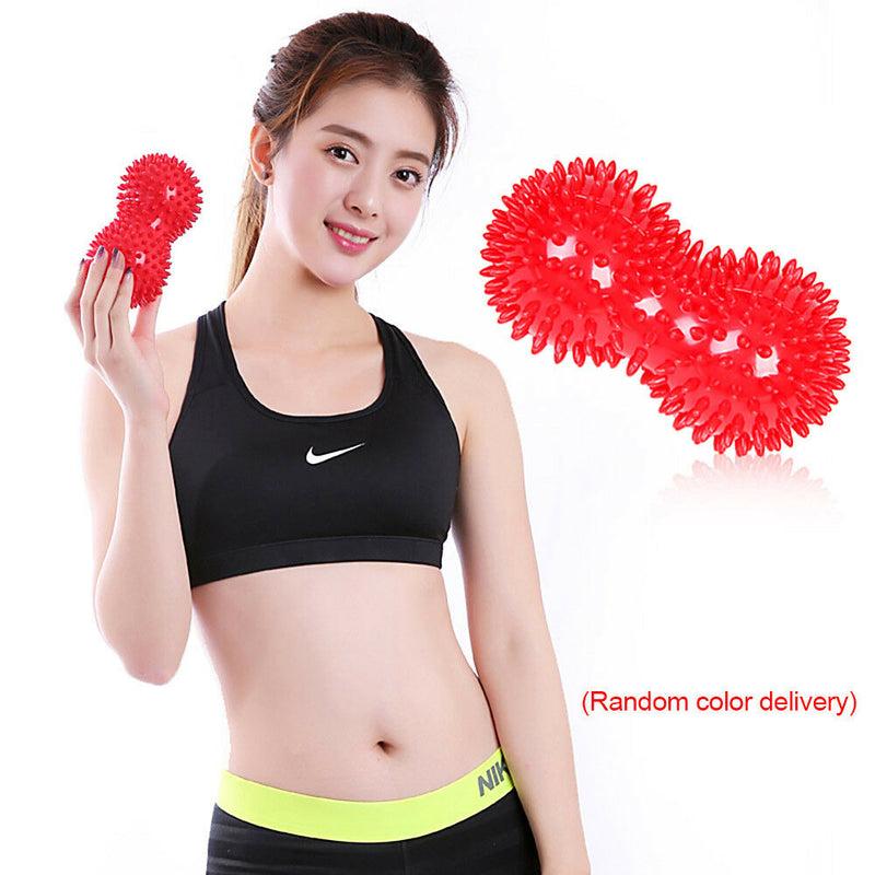 Peanut Shaped Spiky Point Foot Massage Ball Roller Body Trigger Point Therapy