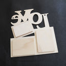Durable Lovely Hollow Love Wooden Photo Picture Frame Rahmen DIY Home Decor sale