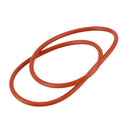 125mm x 3mm thick red silicone O ring gasket seal