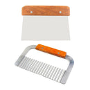2x Wavy Straight Cutter Soap Mold Loaf Cutter Cake Candles Potato Cutting Tools