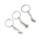 3Pcs New Love Heart Couple Key Chains Souvenirs for Best Friend Keyring, Si A7T4