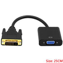 1080p DVI 24+1 Pin Male to VGA 15 PinS Female Active Cable Adapter Converter Hot